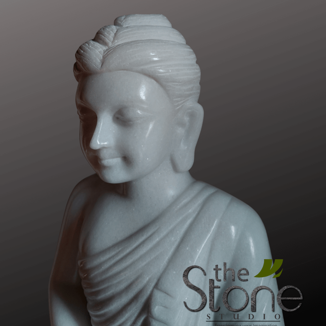 White Buddha Statue For Home 2ft