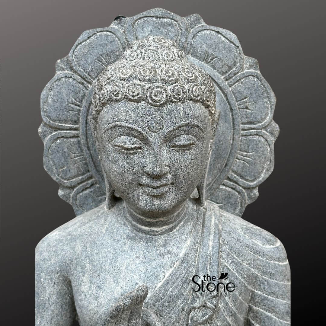 Small Stone Buddha Statue 18″