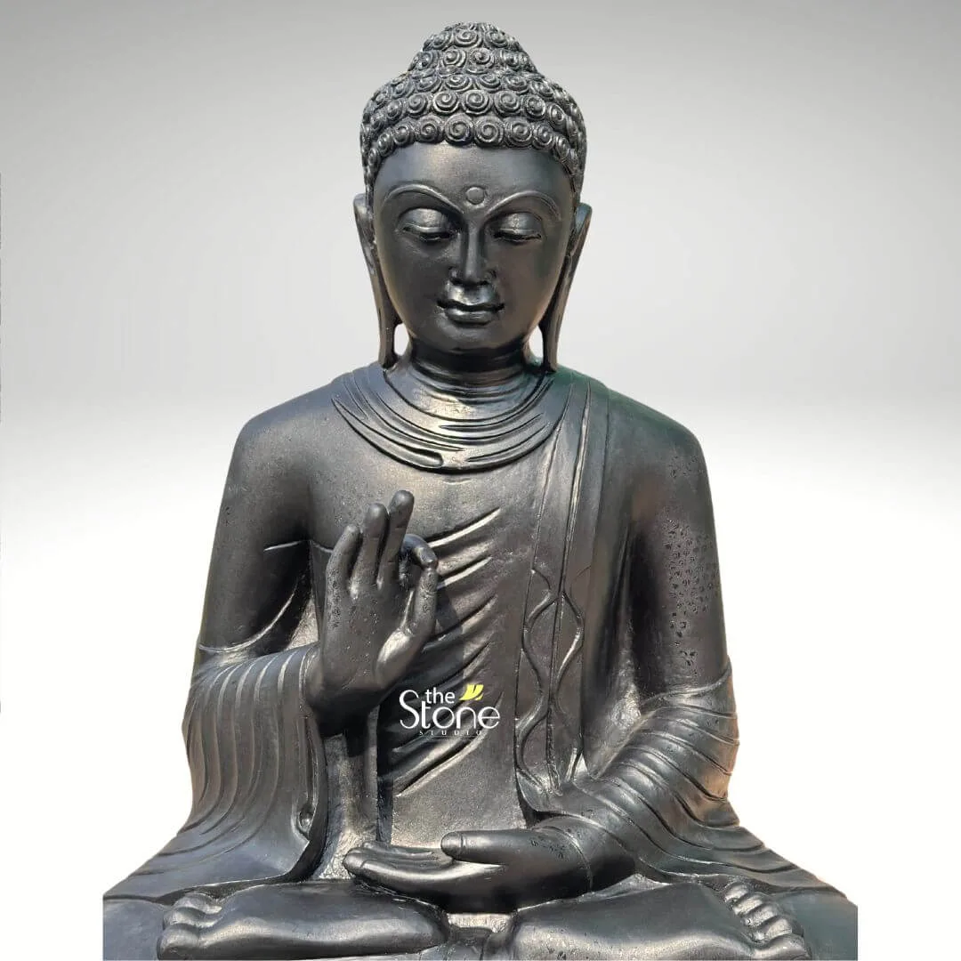 4 Feet Black Buddha Statue