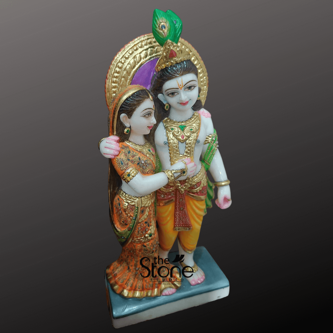 Marble Radha Krishna 18″