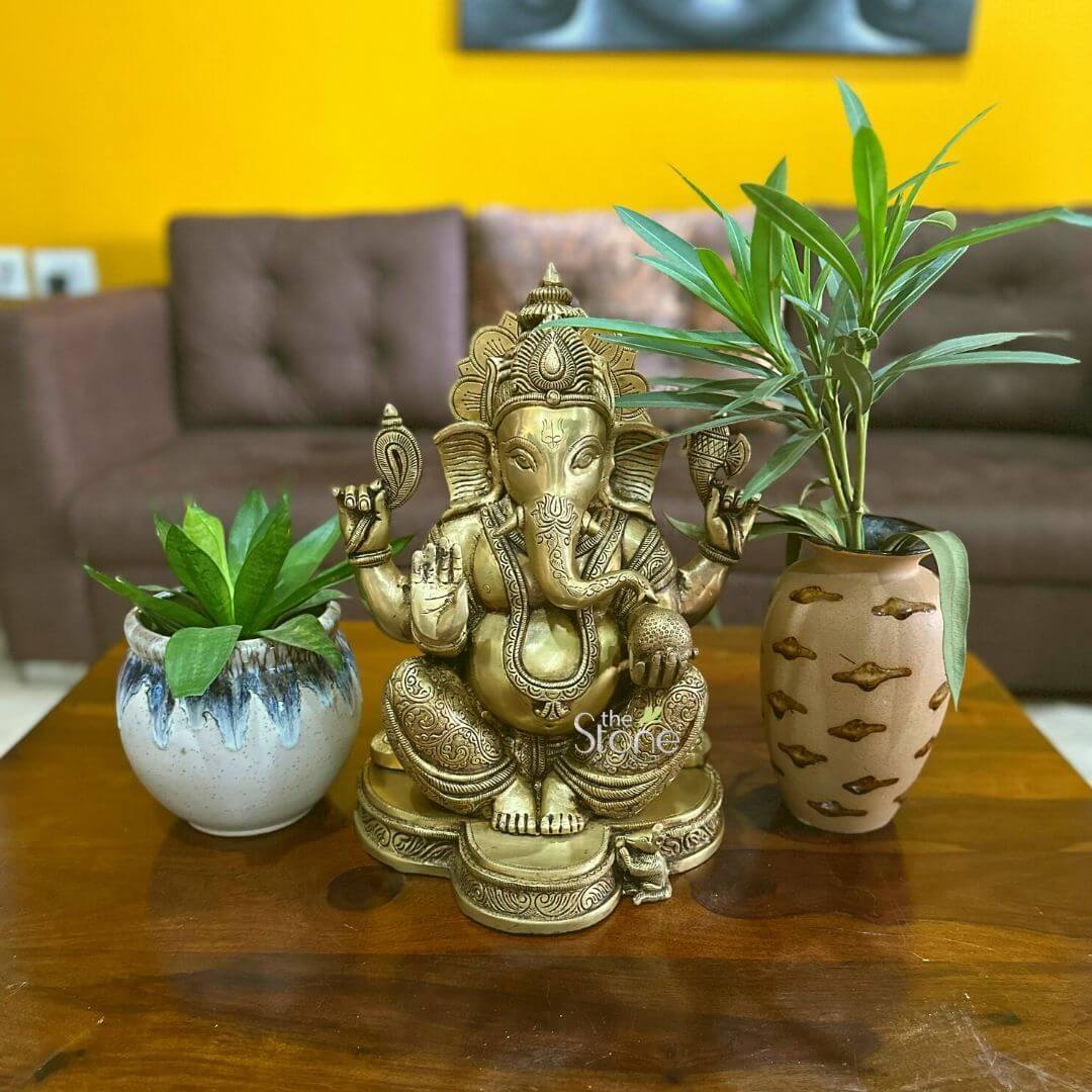Brass Vinayagar Statue 15β³