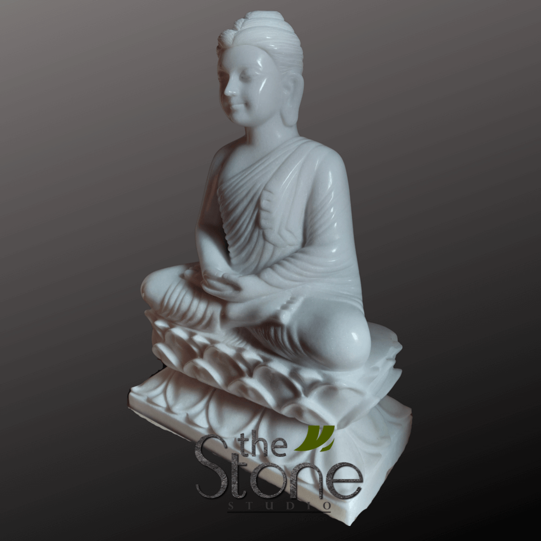 White Buddha Statue For Home 2ft