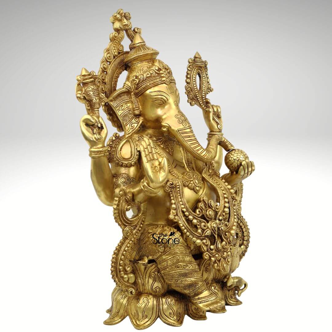 Brass Ganesh Murti 21″