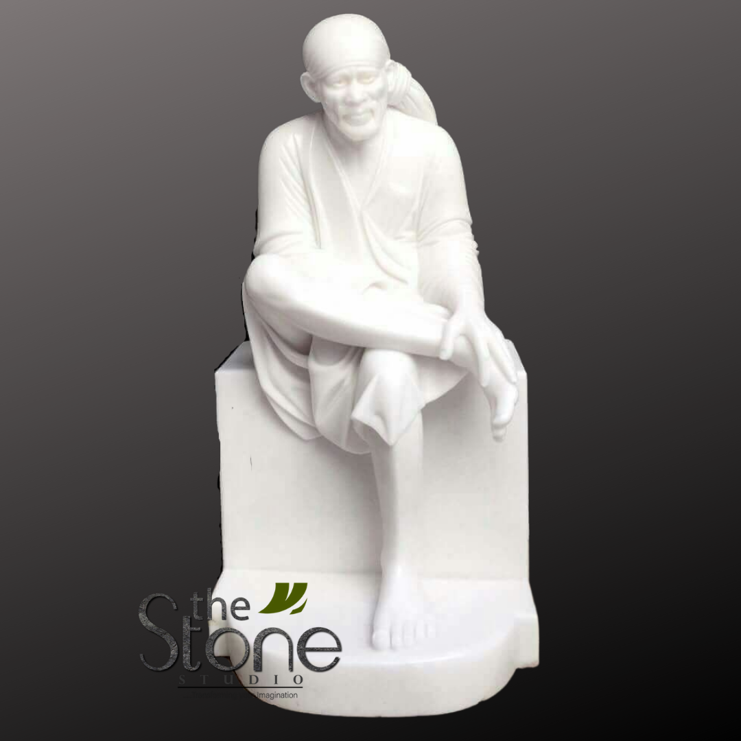 Sai Baba Marble Murti 3.5′