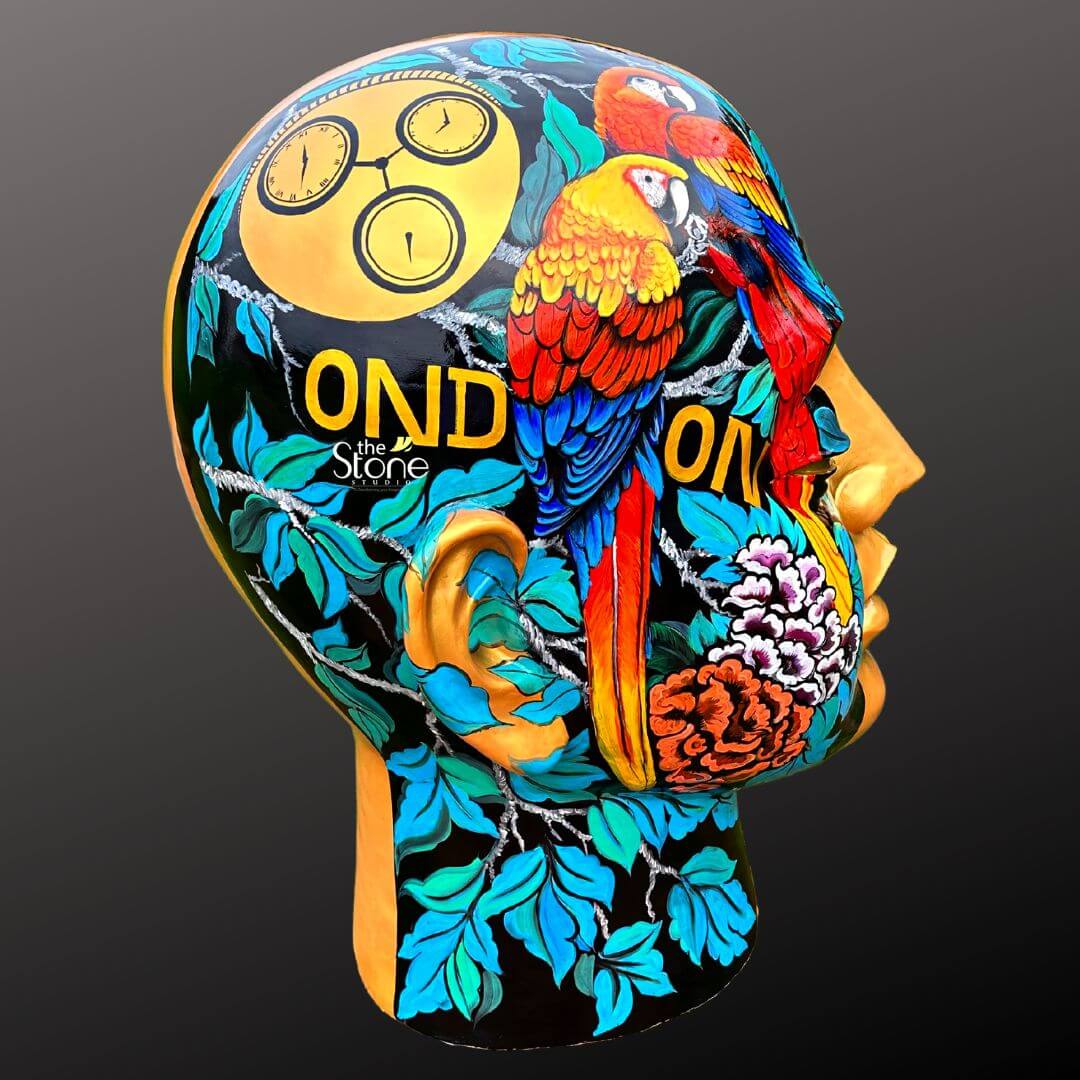 Head Pop Art Statue 4ft