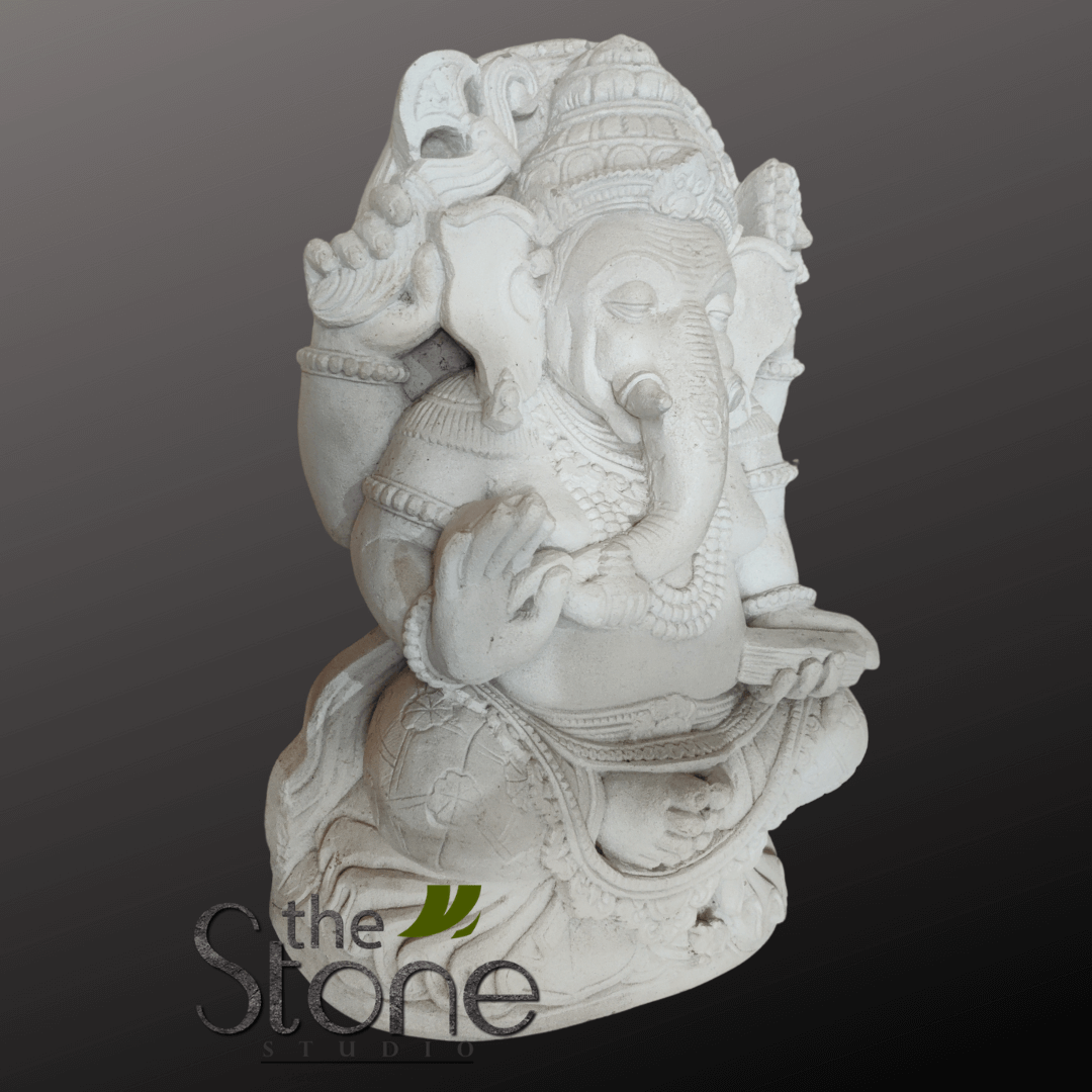 White Ganesha Idol 18″