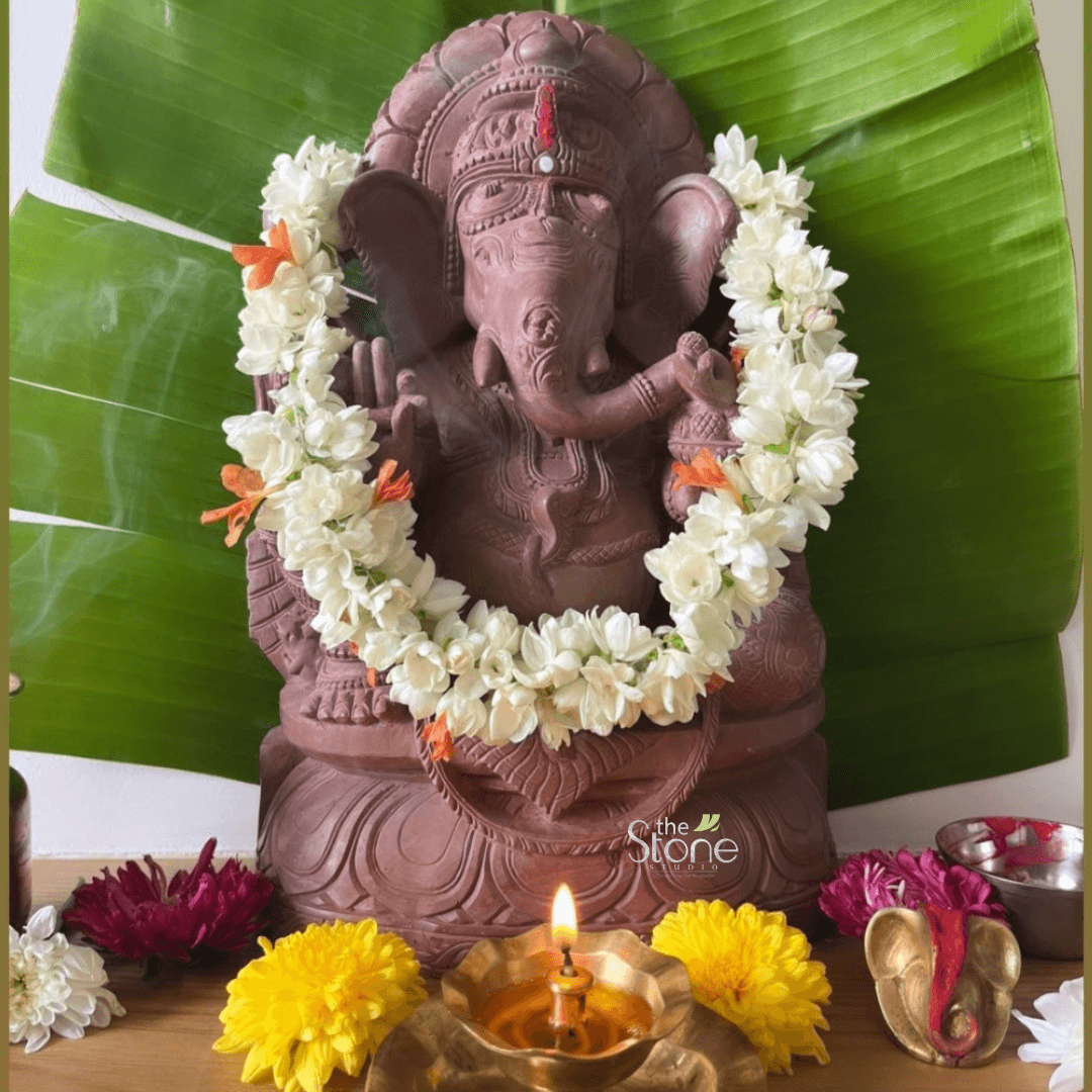 Ganesh Stone Murti 12″