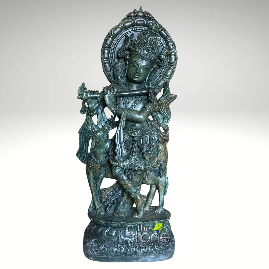 Stone Krishna Statue 3ft