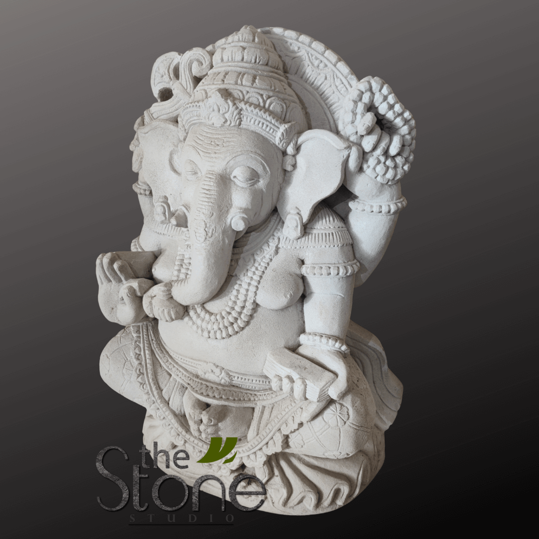 White Ganesha Idol 18″