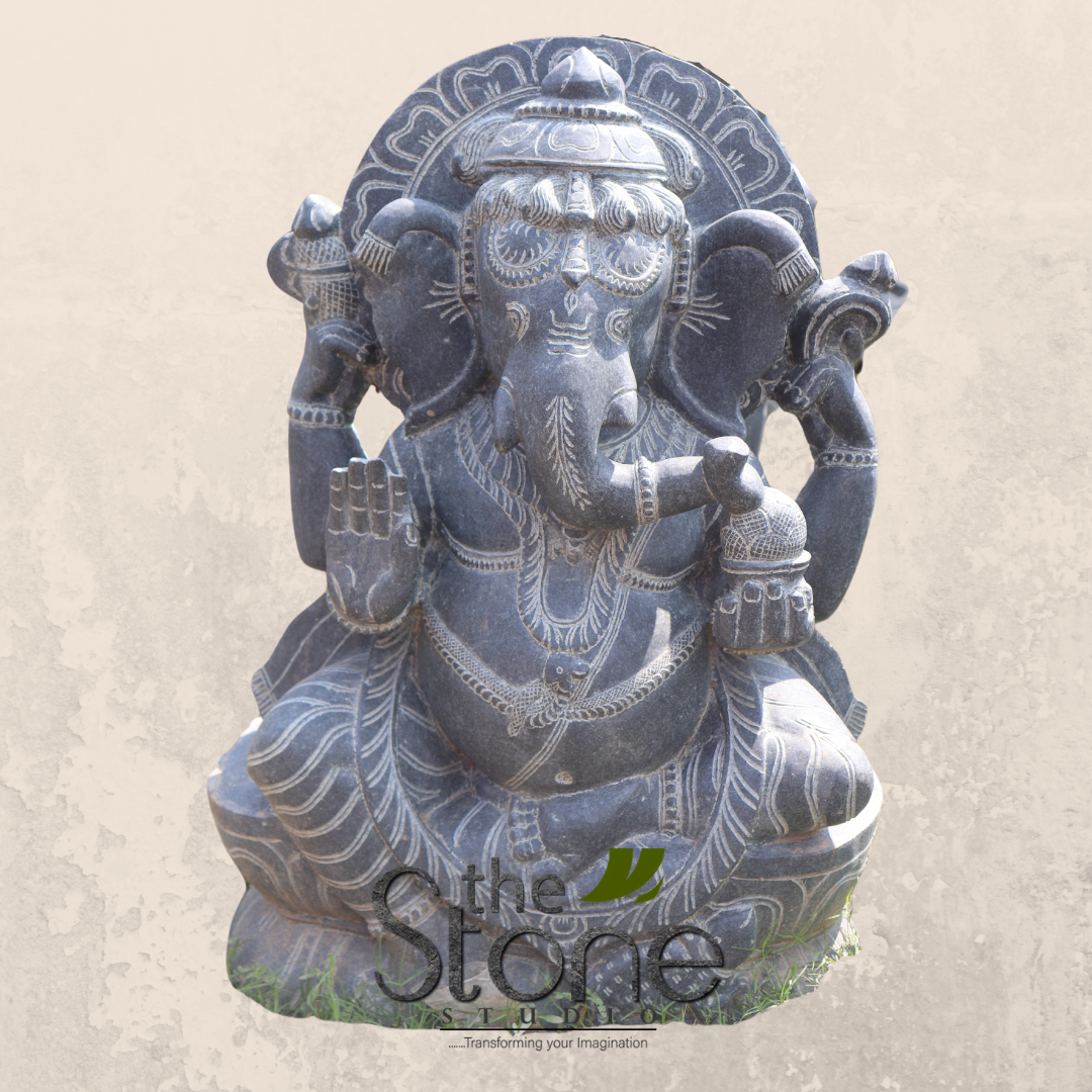 Ganapati Murti Sitting in Black Muguni 3′