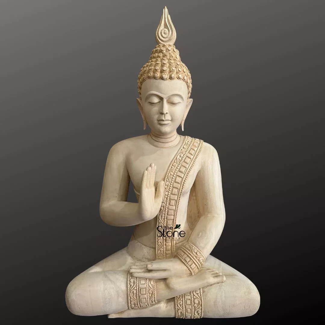 2 Feet Buddha Wooden Statue