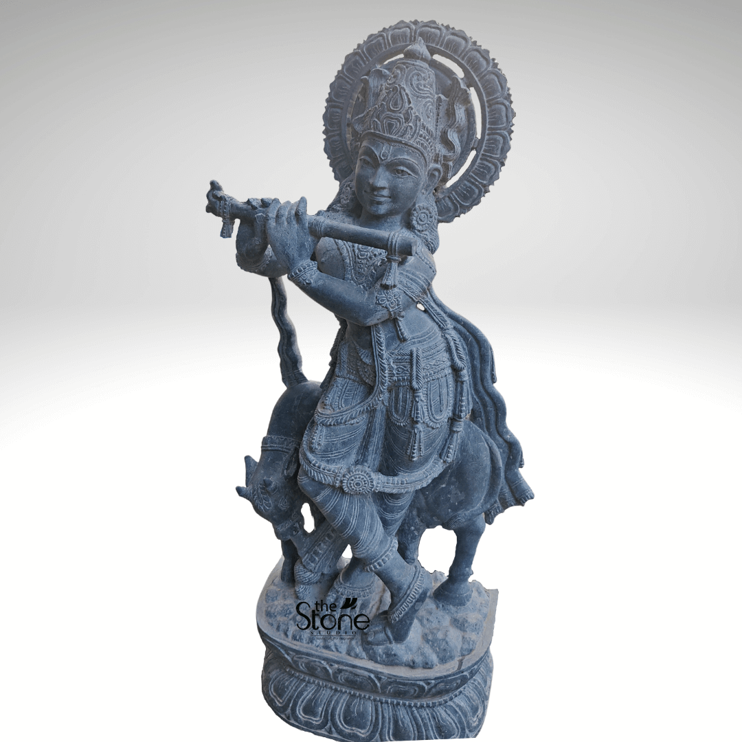 Granite Krishna Statue 3.5ft