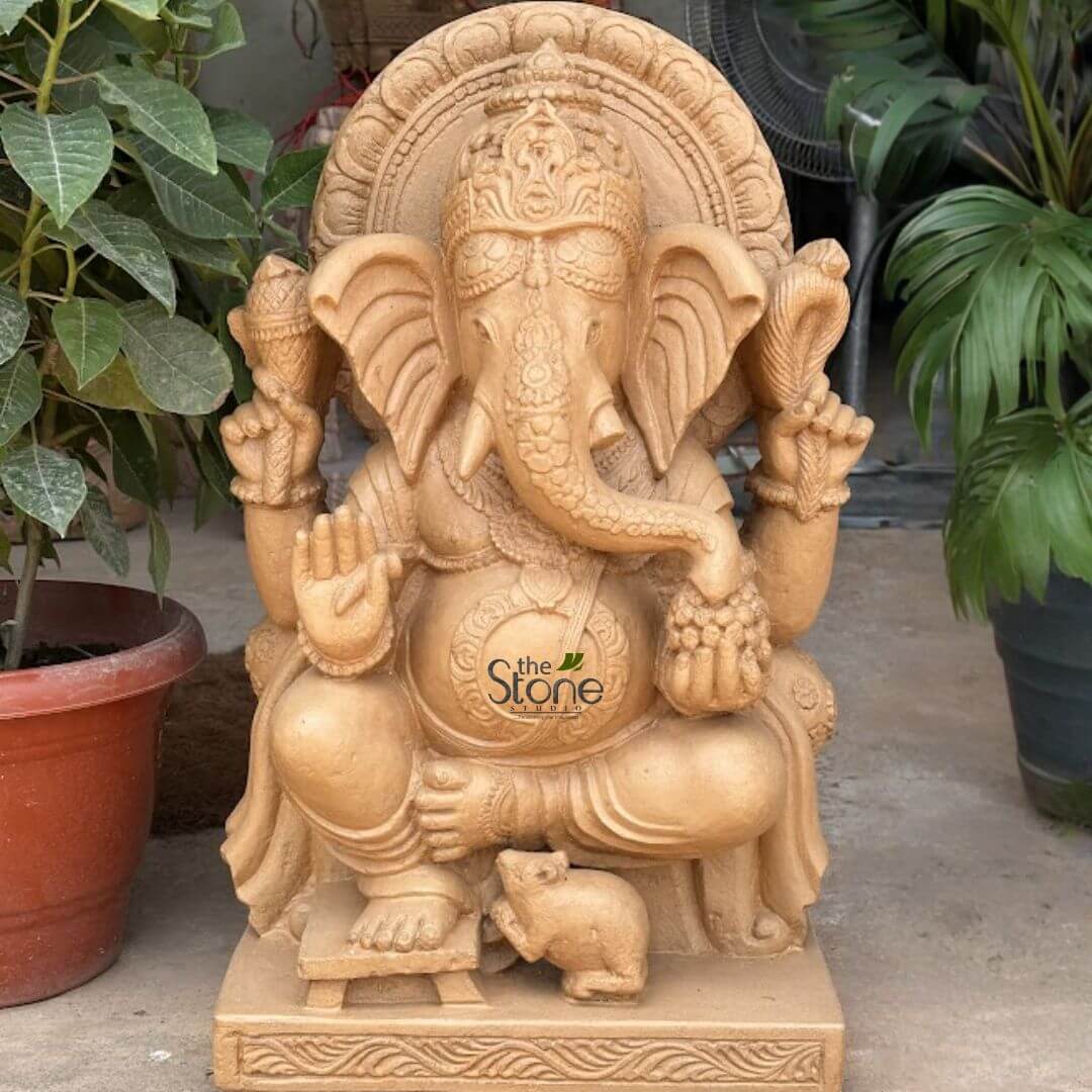 2 feet Sandstone Ganesha statue