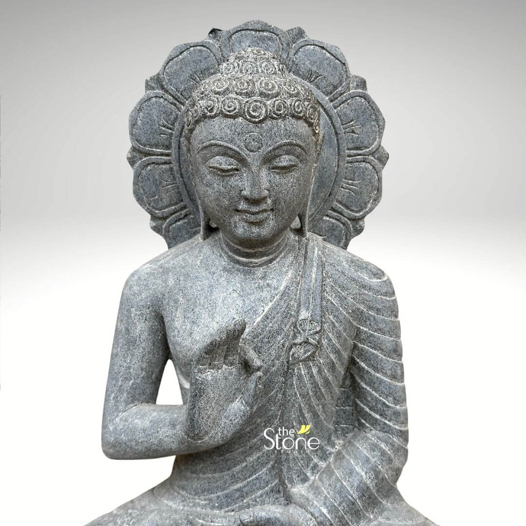 Small Stone Buddha Statue 18″