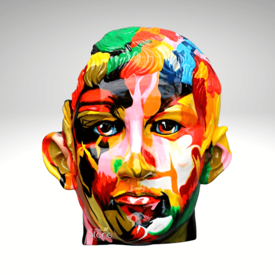 Pop Art Face Sculpture 42″