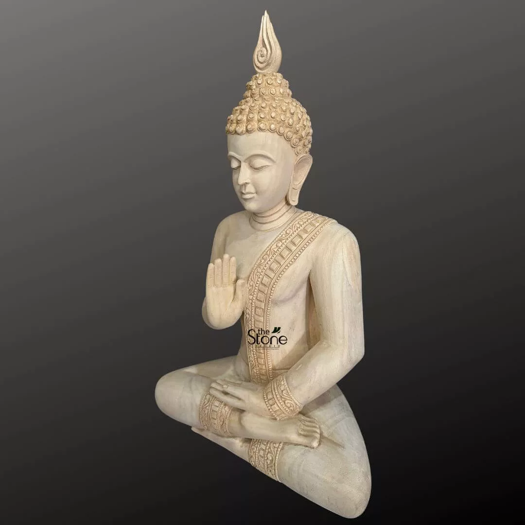 2 Feet Buddha Wooden Statue