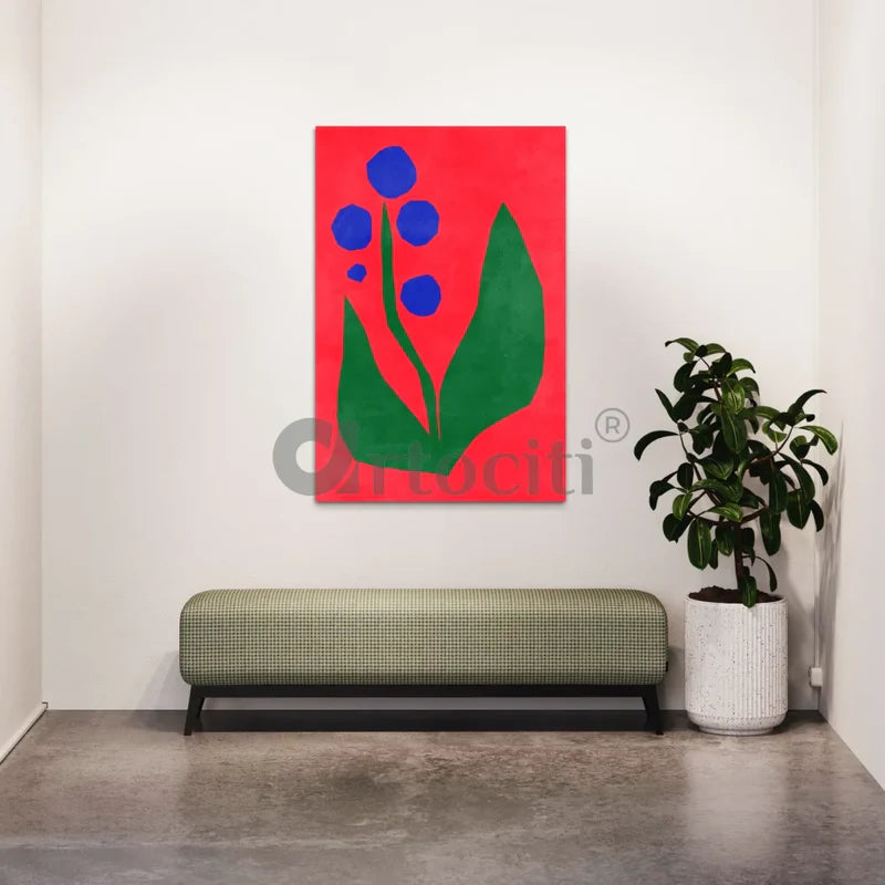 Istanbul Blooms: Vintage Flower Market Poster on Canvas