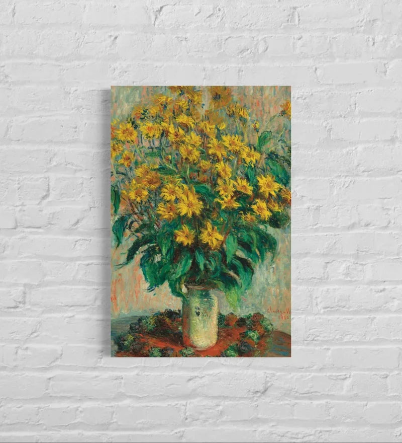Jerusalem Artichoke Flowers by Claude Monet Canvas Giclee Print