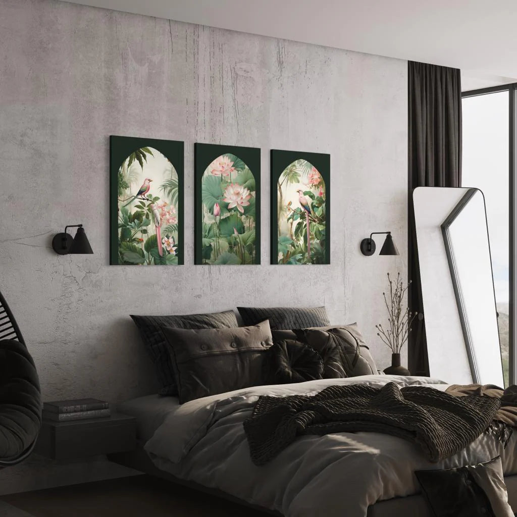 Pichwai Jungle Trio Canvas Set Of 3