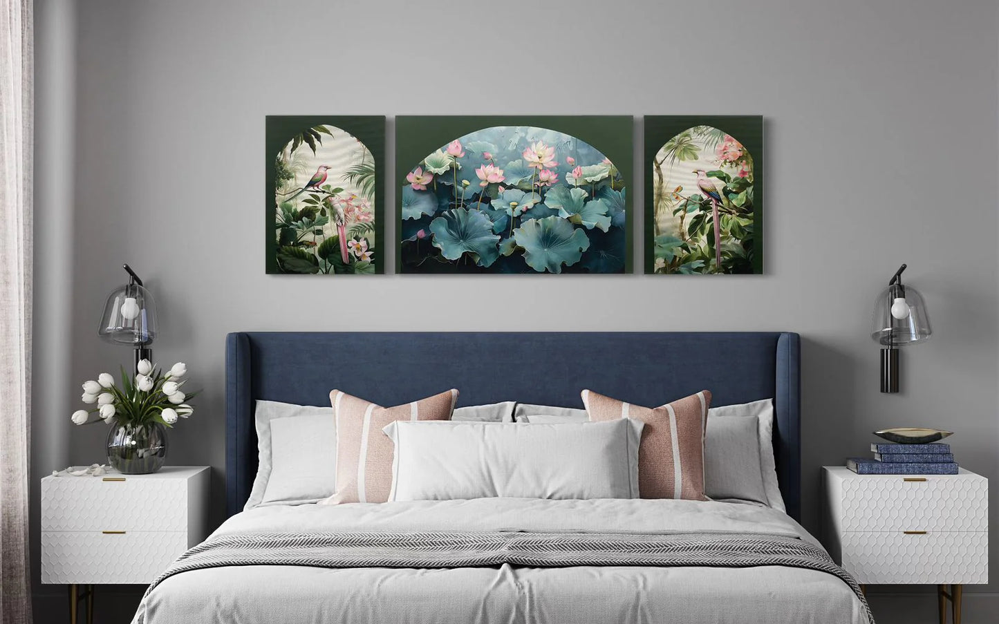 Pichwai Jungle Trio Canvas Set Of 3