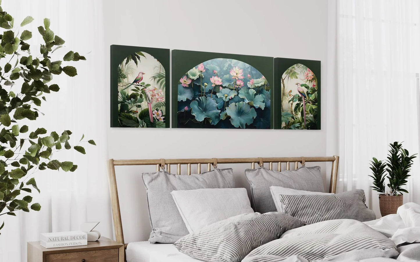 Pichwai Jungle Trio Canvas Set Of 3