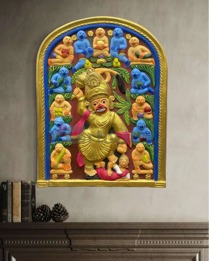 Kashtbhanjan Hanuman, Sarangpur Exact Replica Wall Sculpture Wallart
