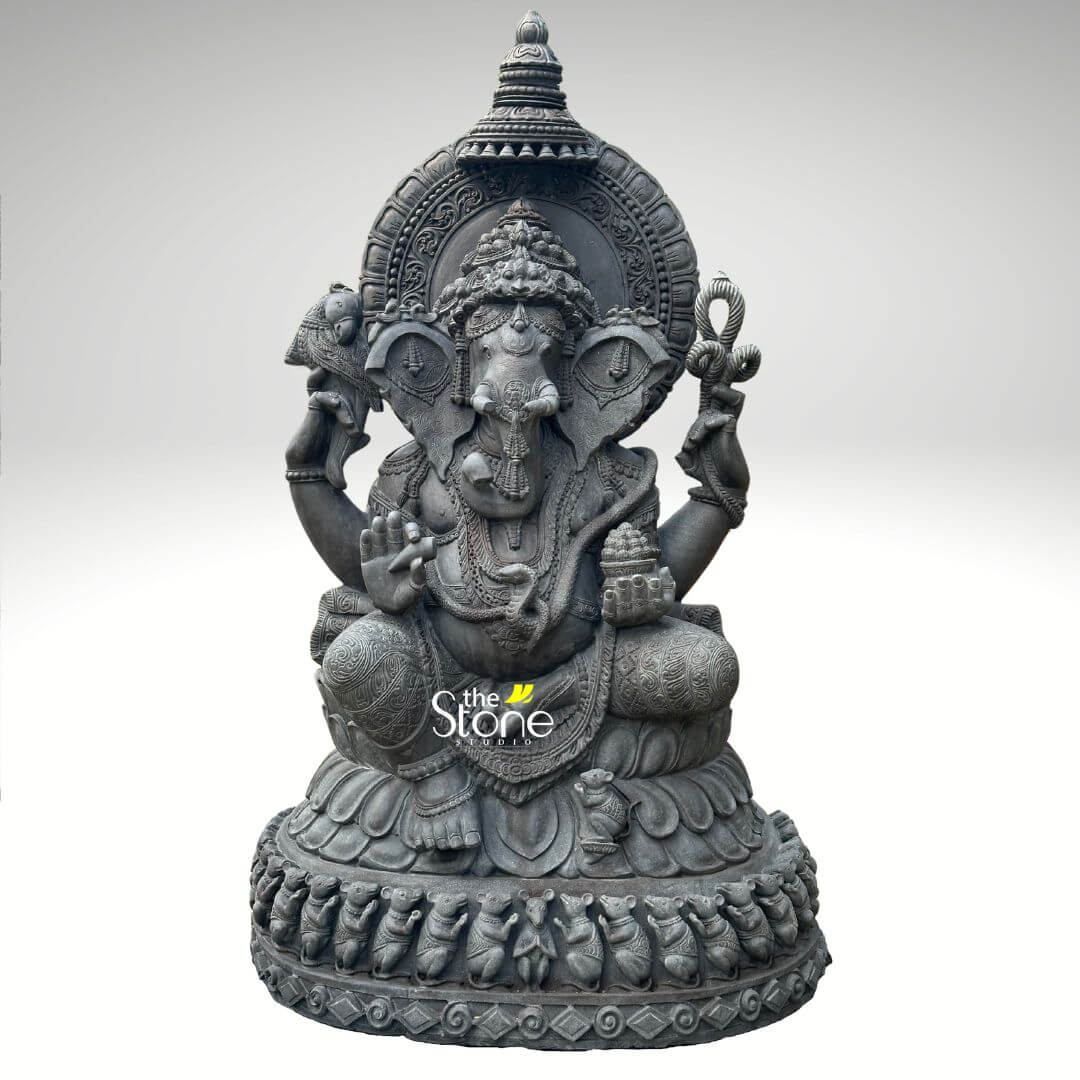 Large Stone Ganesh Garden Statue 6ft