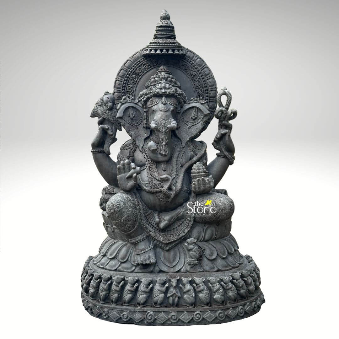 Large Stone Ganesh Garden Statue 6ft