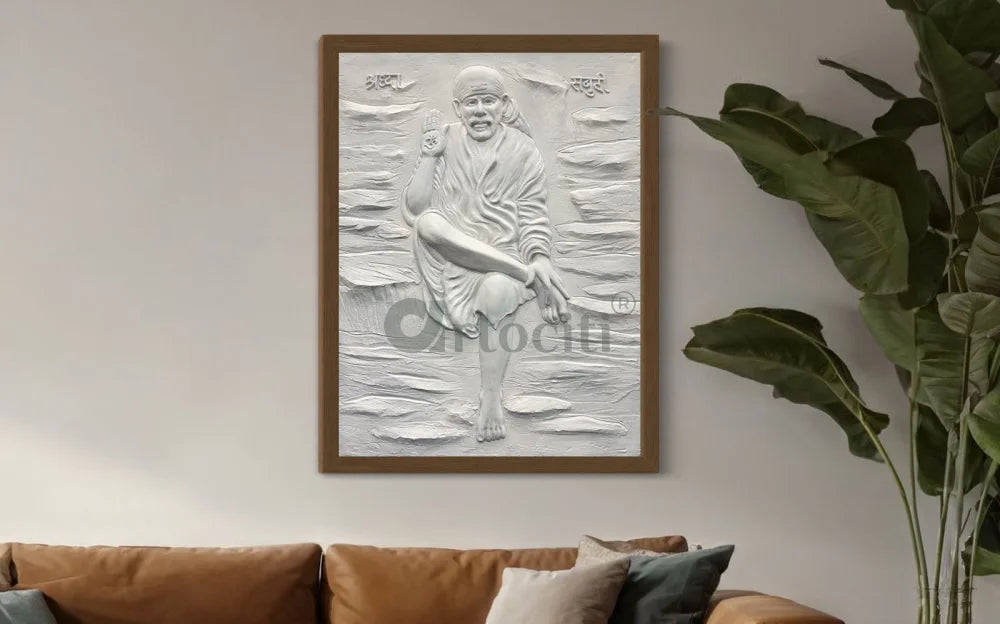Sai Baba 3D Relief Mural Wall Art