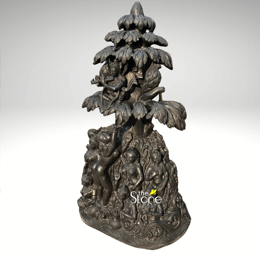 Krishna With Gopis Statue 4.5ft
