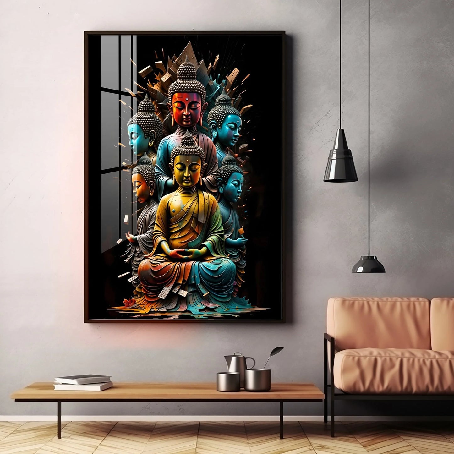 Lord Buddha Premium Acrylic Vertical Wall Art