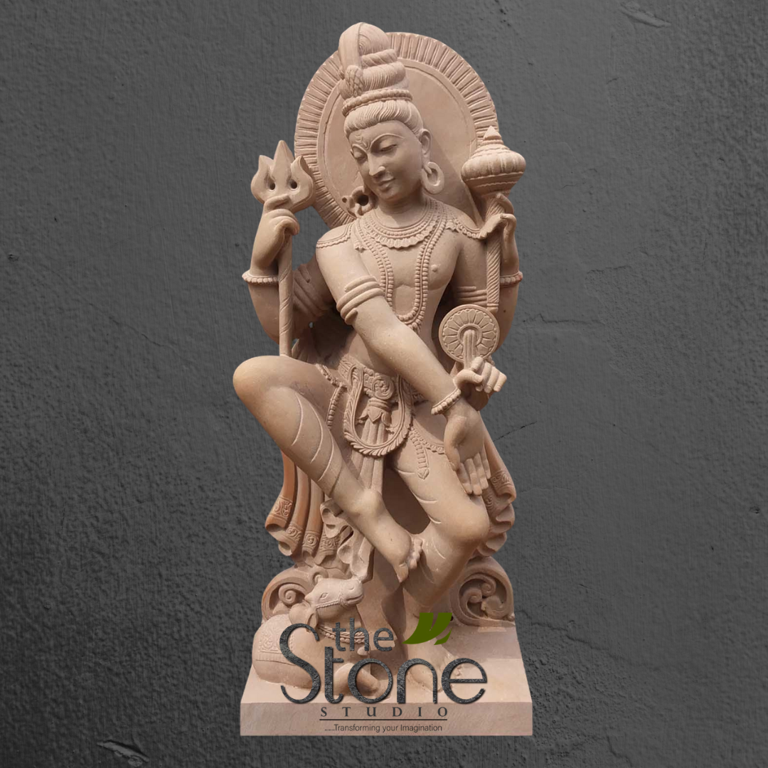 Shiva Statue Sand Stone In Dancing Mudra 36″