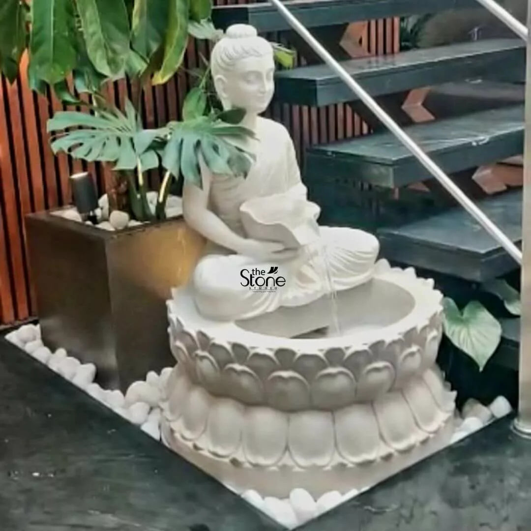 Buddha Statue With Fountain 3ft