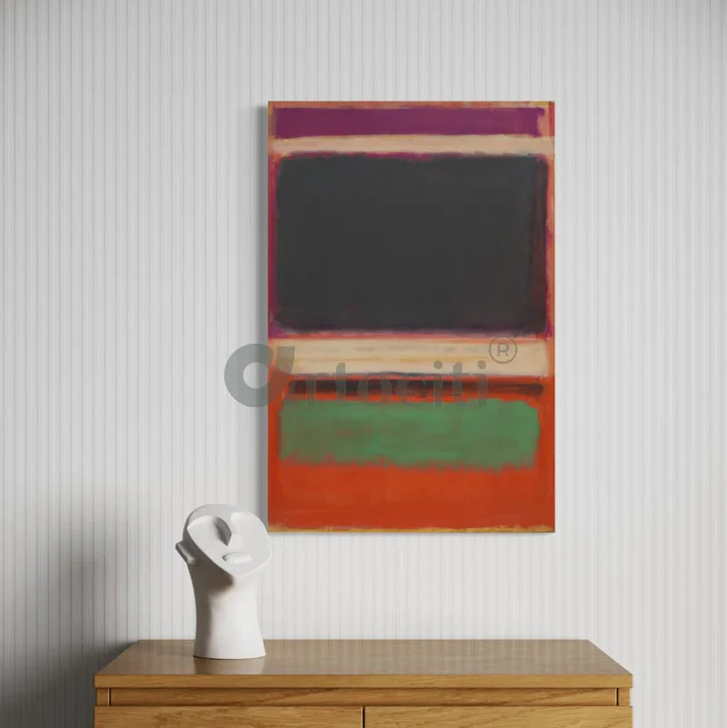 Magenta Black Green Rothko Abstract Canvas Giclee Print