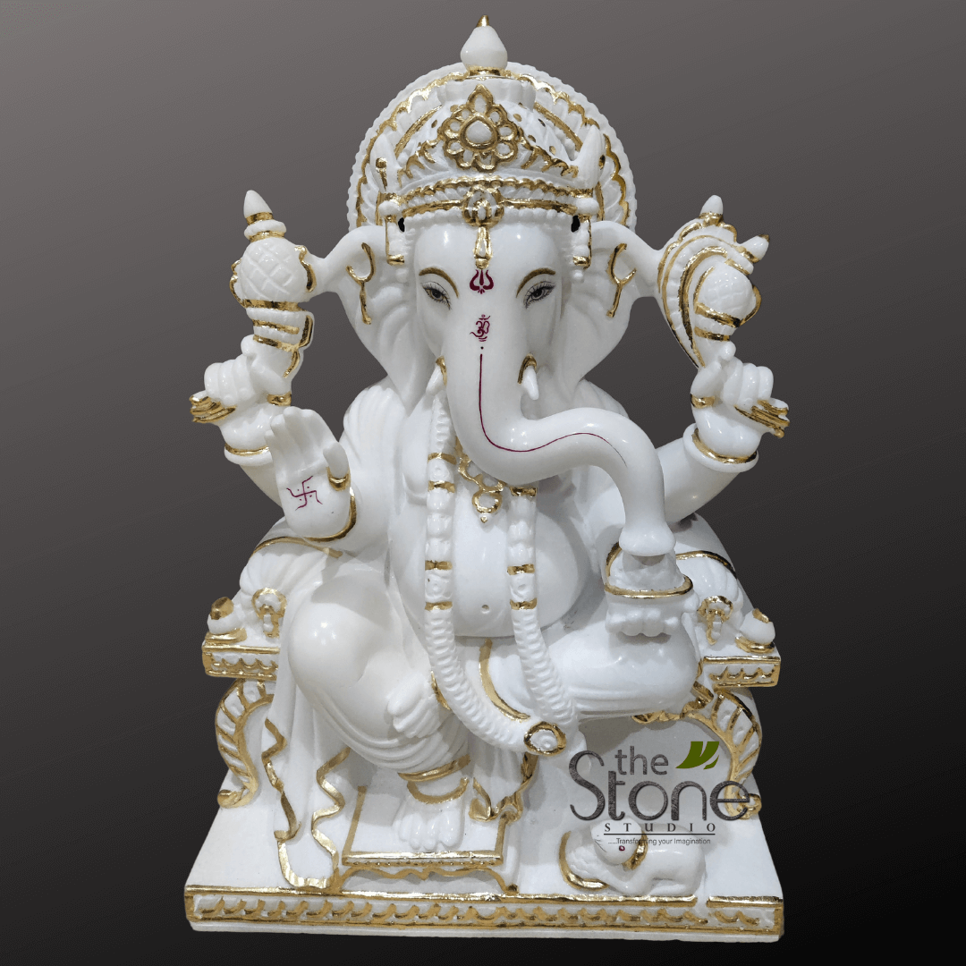 Marble Ganesh Idol for Home 24″