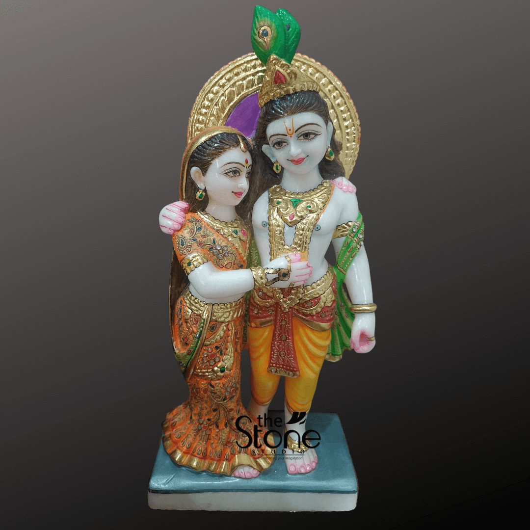 Marble Radha Krishna 18″