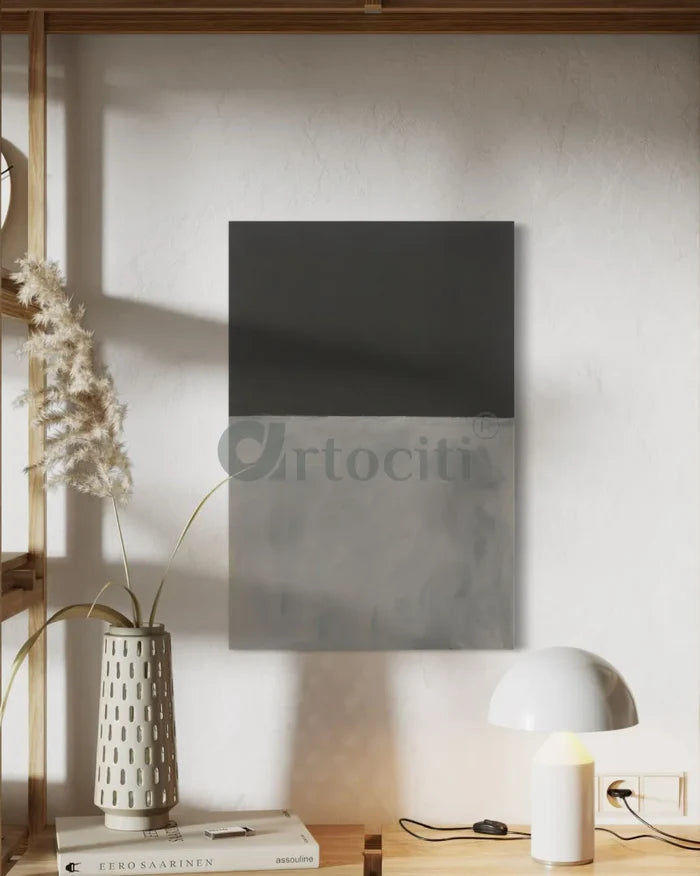 Mark Rothko Brown and Gray Abstract Canvas Print