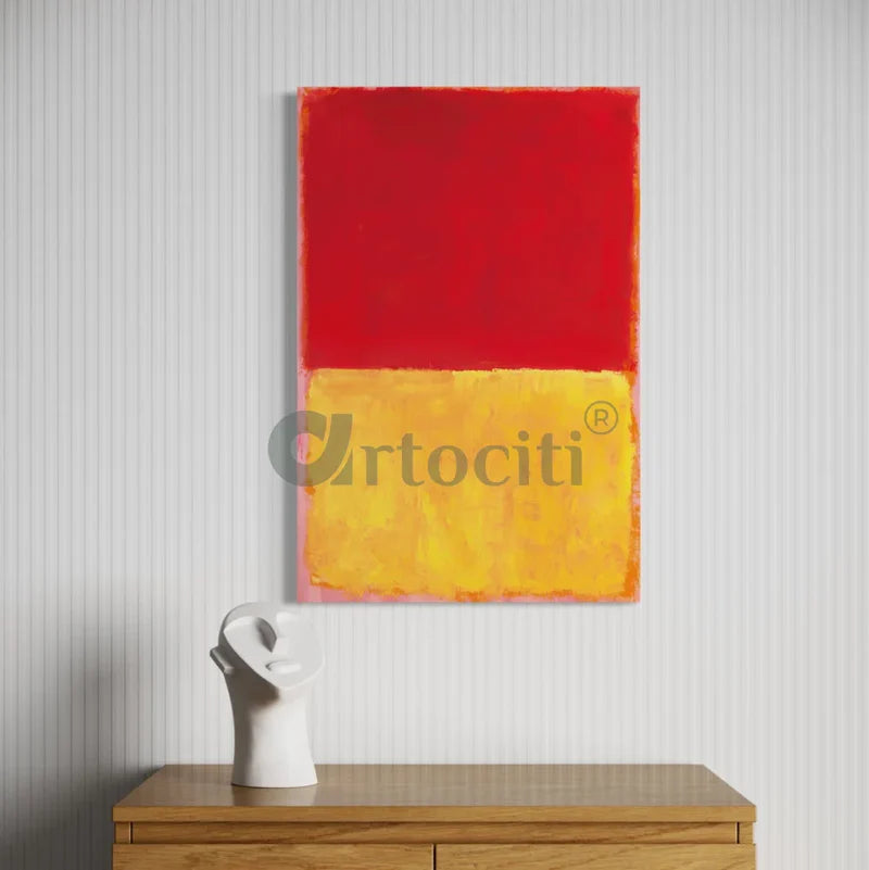 Mark Rothko Red Yellow Abstract Art Canvas Print World Famous Painting