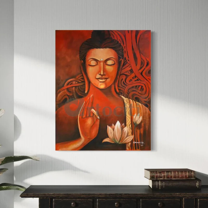 Meditating Buddha Canvas Wall Painting