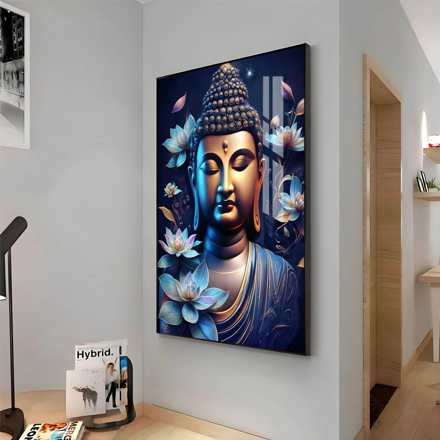 Modern Buddha Premium Acrylic Vertical Wall Art