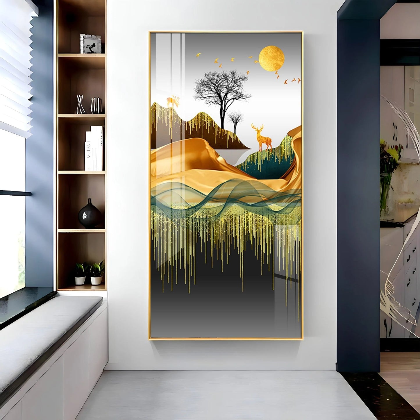 Modern Landscape Luxury Crystal Wall Art