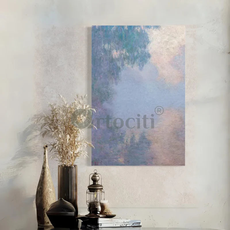 Morning on the Seine Near Giverny by Claude Monet Giclee Print