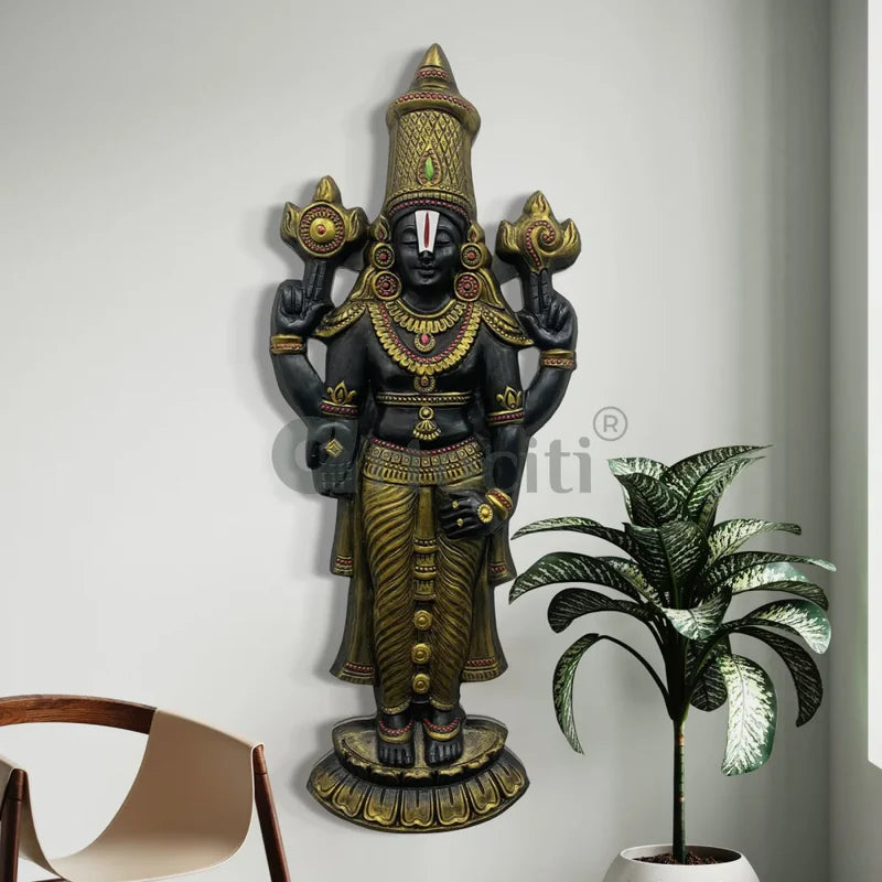Tirupati Balaji Statue 3D Relief Mural Wall Hanging