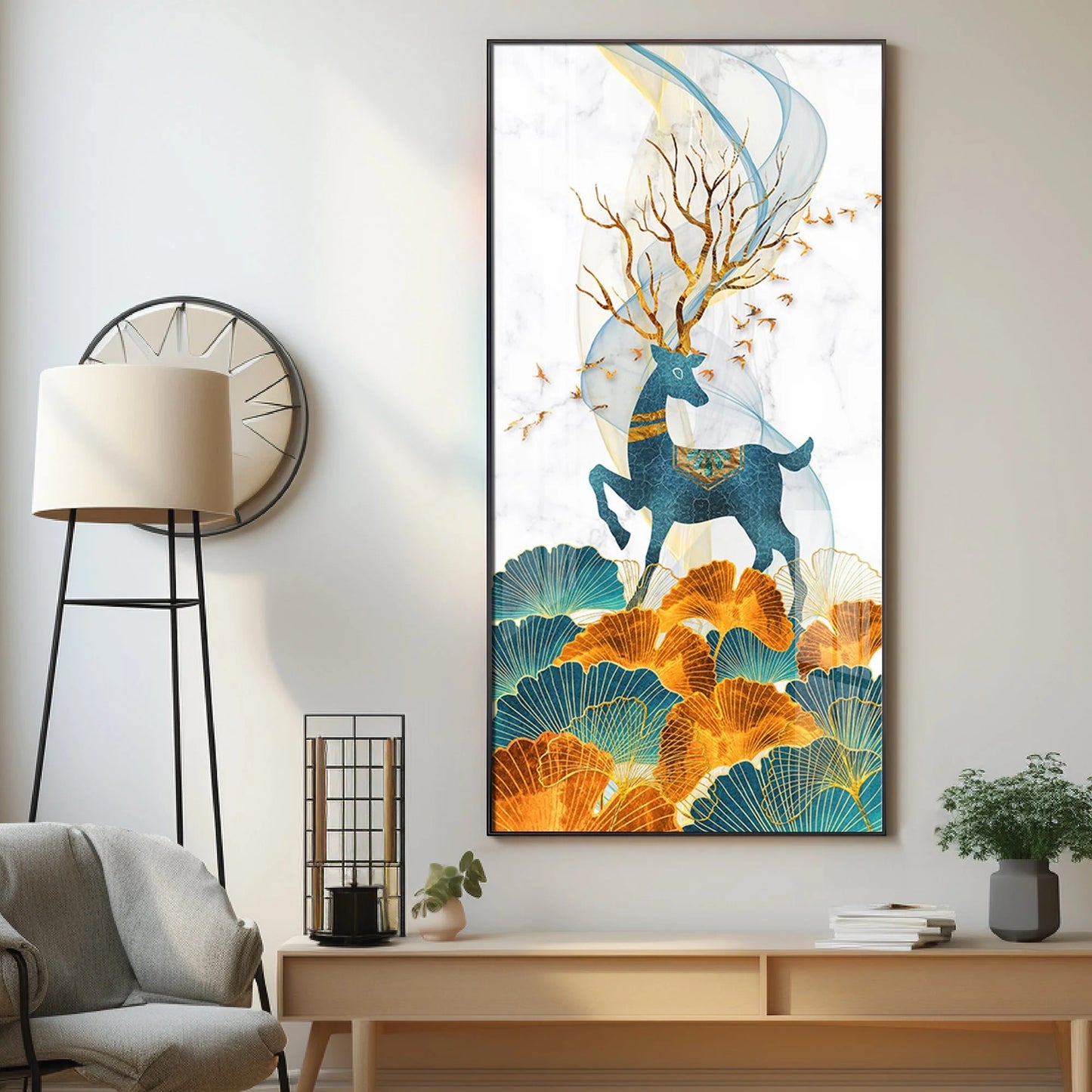 Noble Deer Luxury Crystal Wall Art