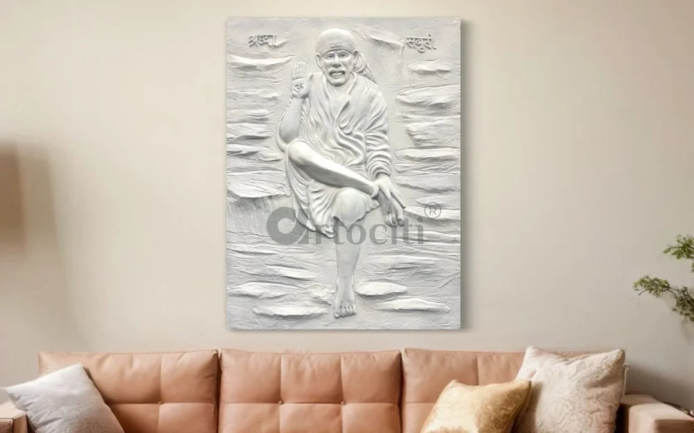 Sai Baba 3D Relief Mural Wall Art
