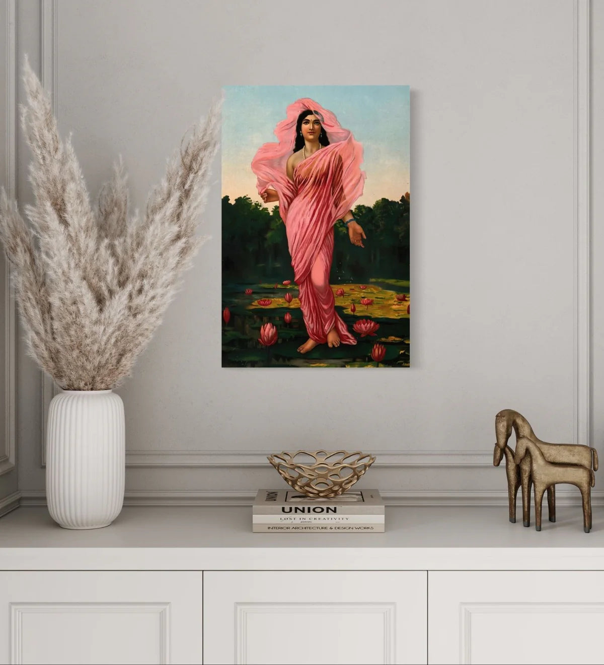 Padmini By Raja Ravi Varma Famous Canvas Painting