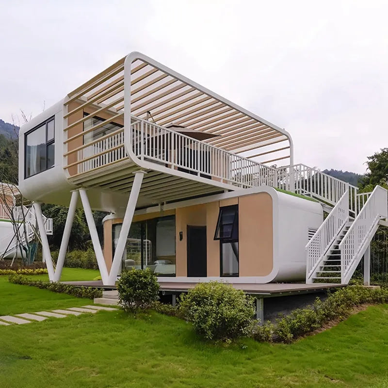 2 floor Apple Cabin Capsule House for Hotel Seaside