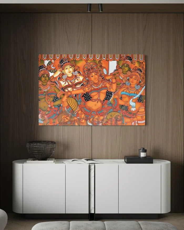 Parvathy Chamayam Kerala Mural Canvas Giclee Print