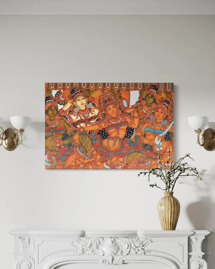 Parvathy Chamayam Kerala Mural Canvas Giclee Print