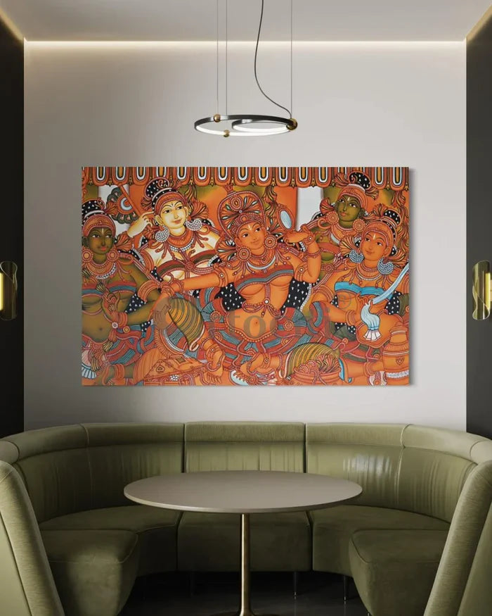 Parvathy Chamayam Kerala Mural Canvas Giclee Print